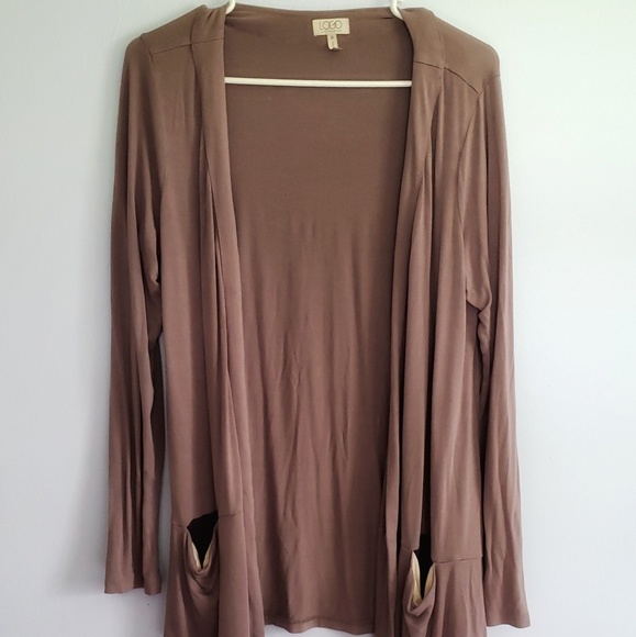LOGO by Lori Goldstein Sweaters - LOGO Lori Goldstein Open Front Cardigan Size Med